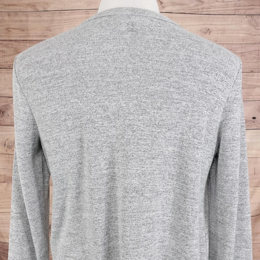 Banana Republic Shirt Mens Large Gray Luxespun Long Sleeve Crewneck Soft Top‎